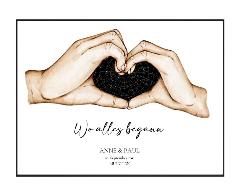 Herzhand - Sternenkarte