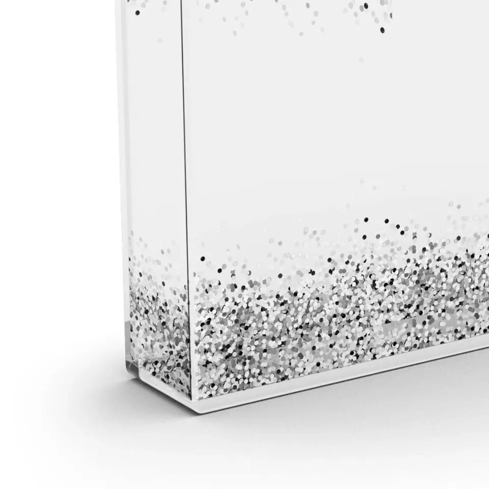 Paar - Schneekugel Silber Glitzer