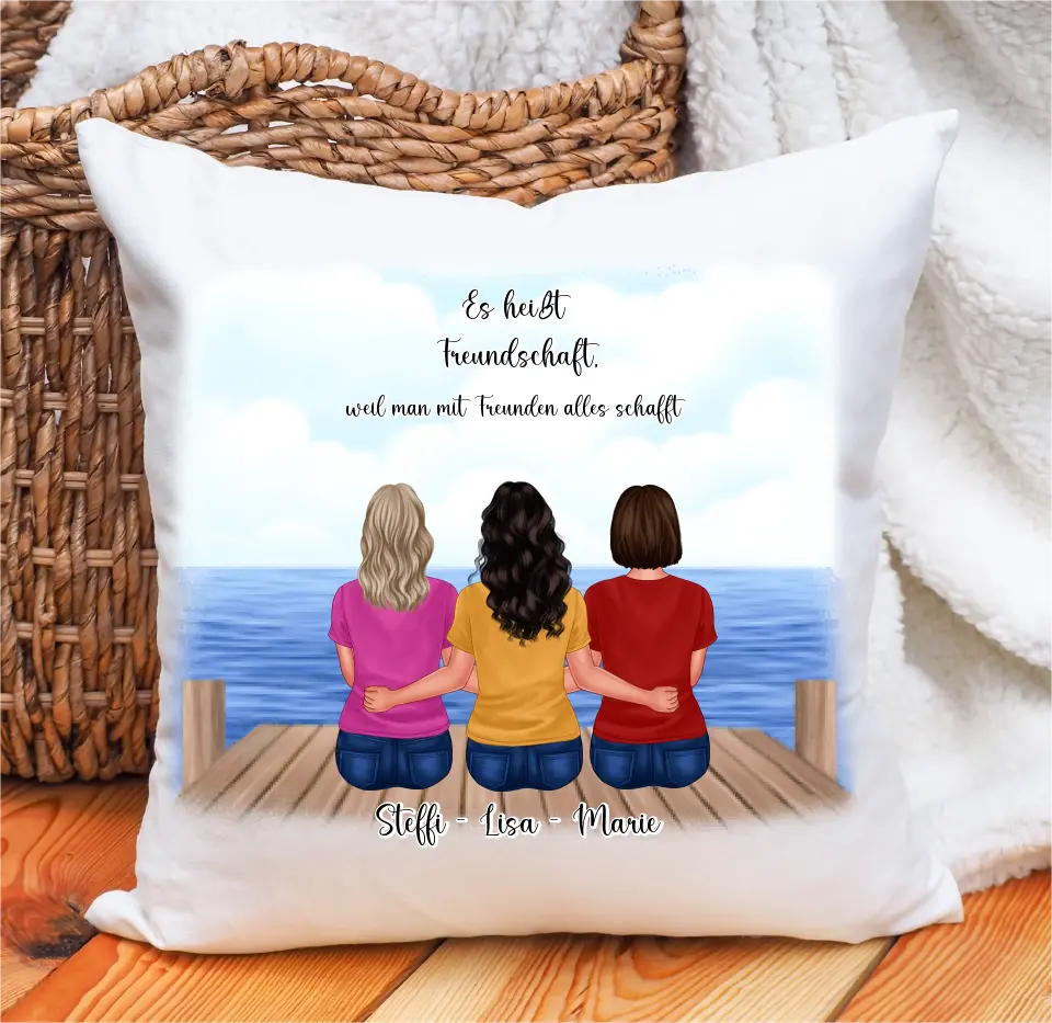 3-5 Freundinnen Kissen Geschenk