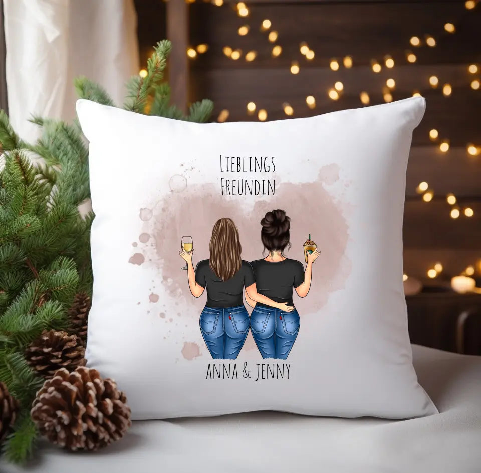 Freundinnen Kissen Geschenkidee
