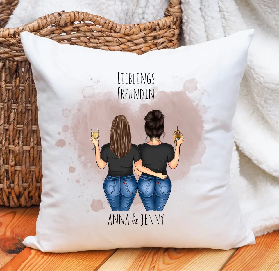 Freundinnen Kissen Geschenkidee