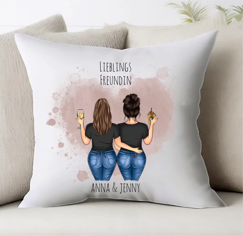 Freundinnen Kissen Geschenkidee