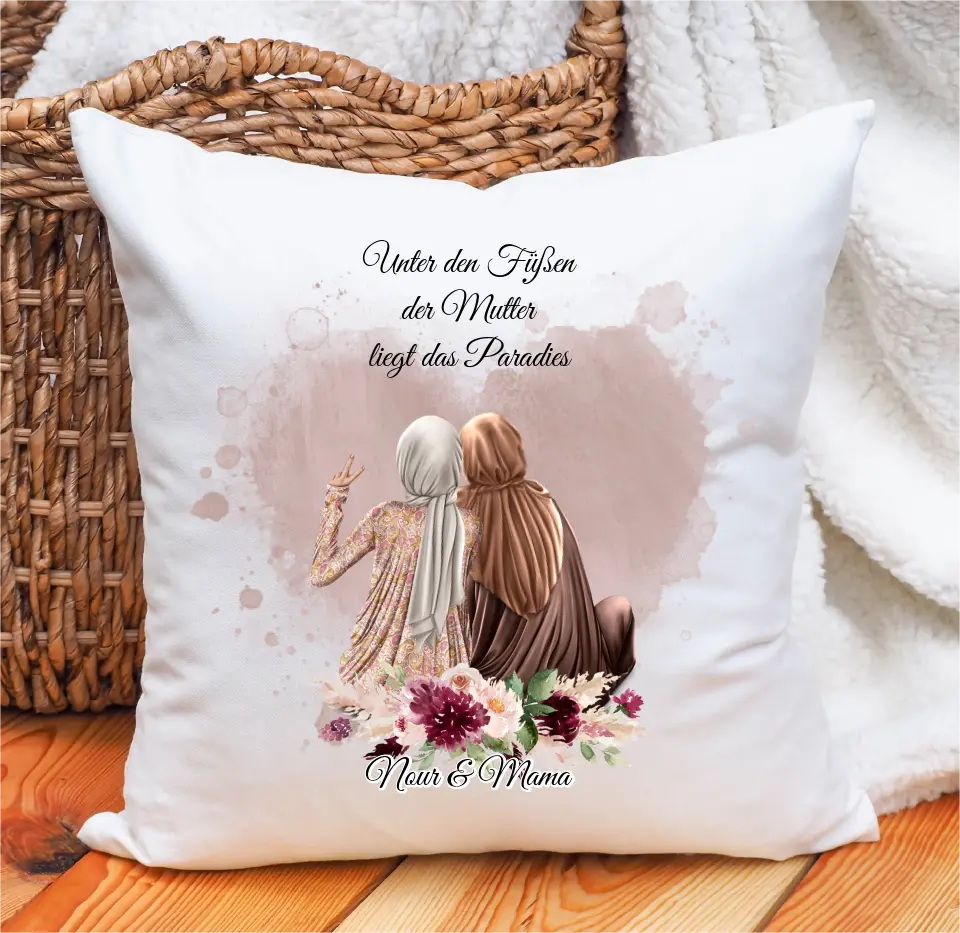 Muslim Mama & 1-3 Töchter Kissen