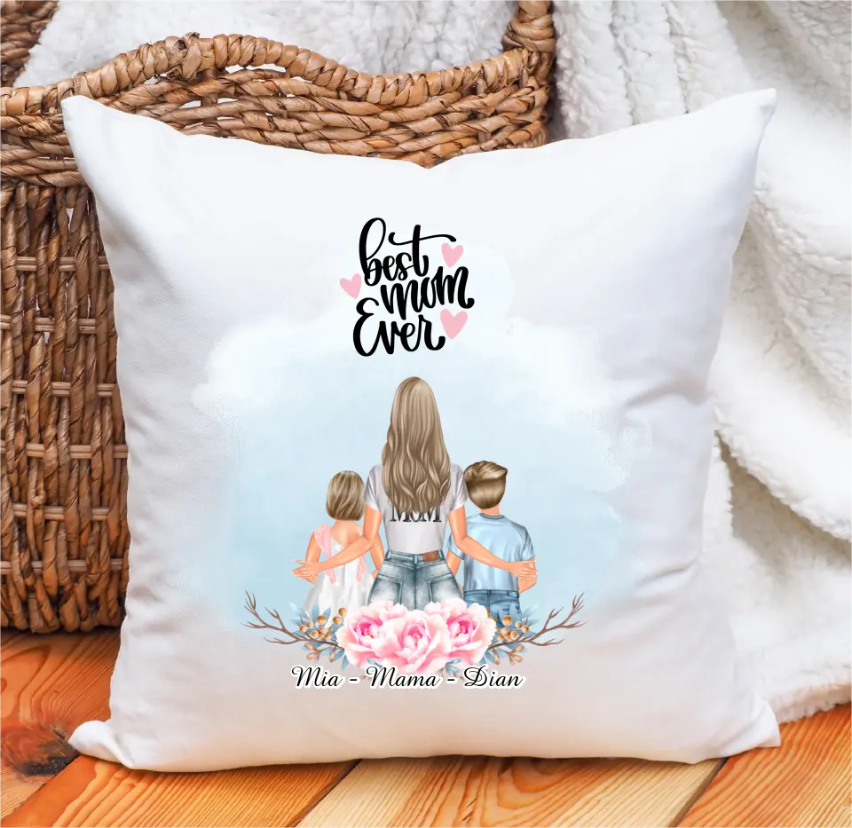 Mama & Kinder Kissen Personalisierte Geschenkidee