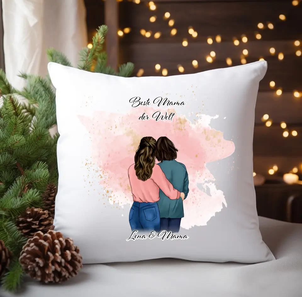 1-3 Töchter & Mama Kissen Geschenk