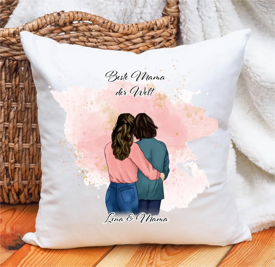1-3 Töchter & Mama Kissen Geschenk