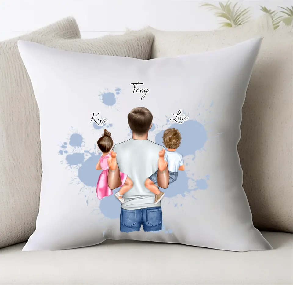 Papa & Kinder Kissen Personalisiert
