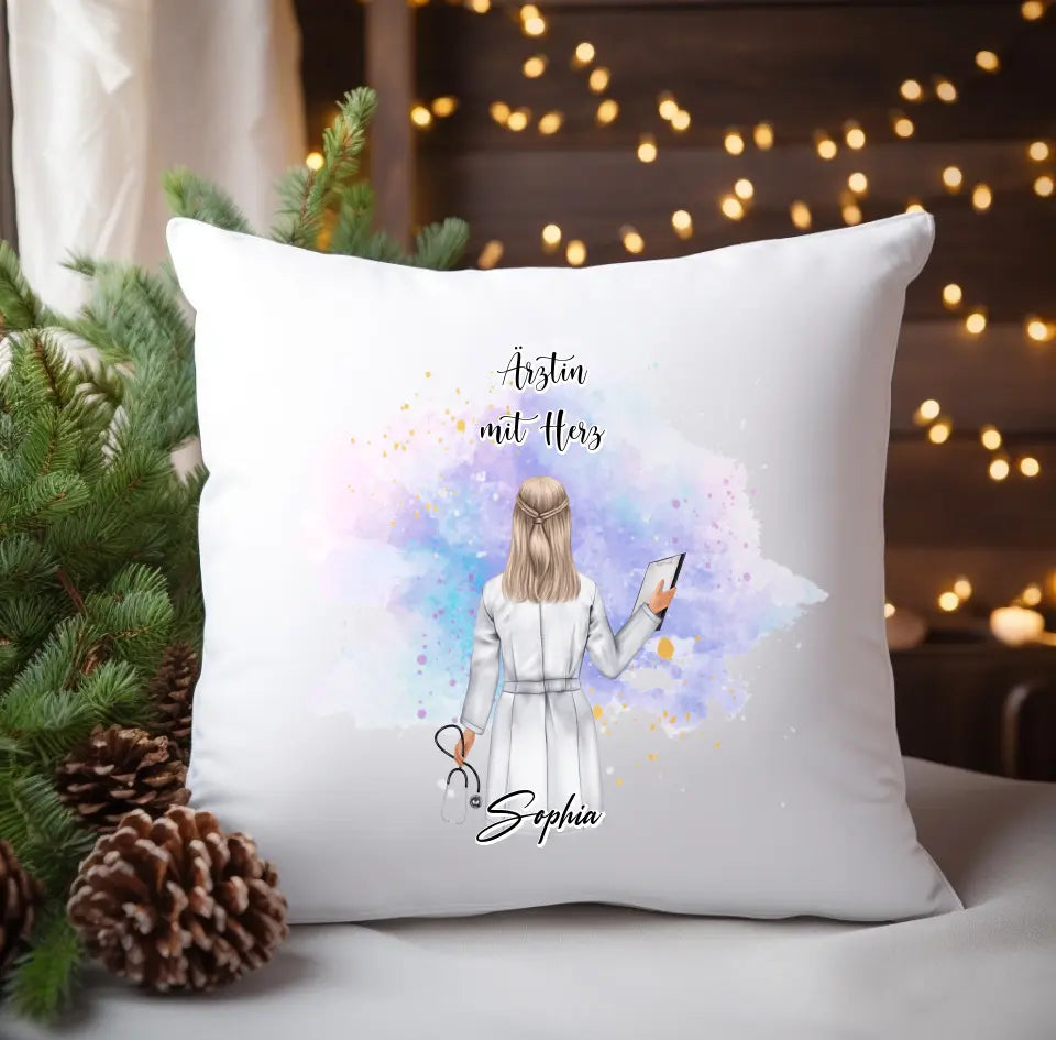 Ärztin Geschenk Kissen