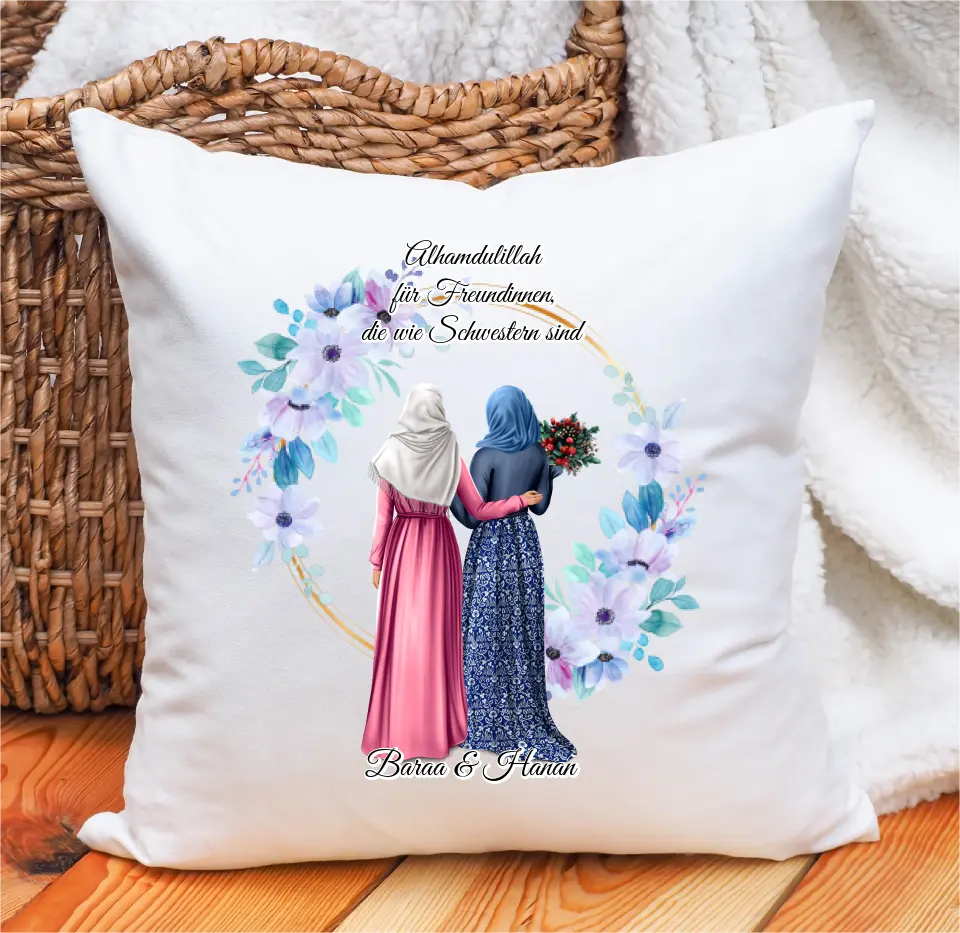 2-4 Muslim Freundinnen Kissen