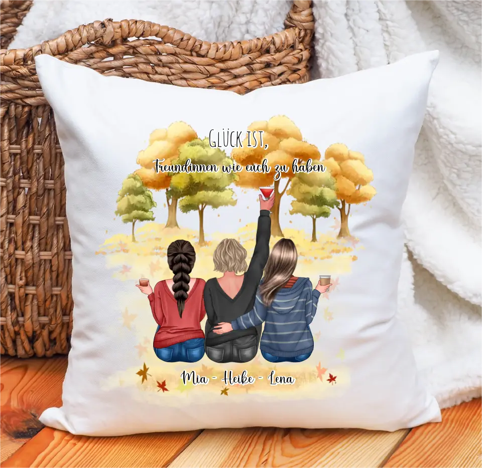 2-3 Freundinnen Kissen Personalisiert