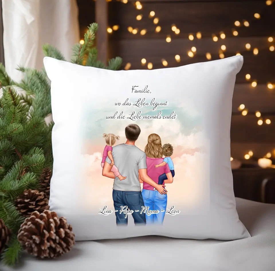 Familie Geschenk Kissen Personalisiert