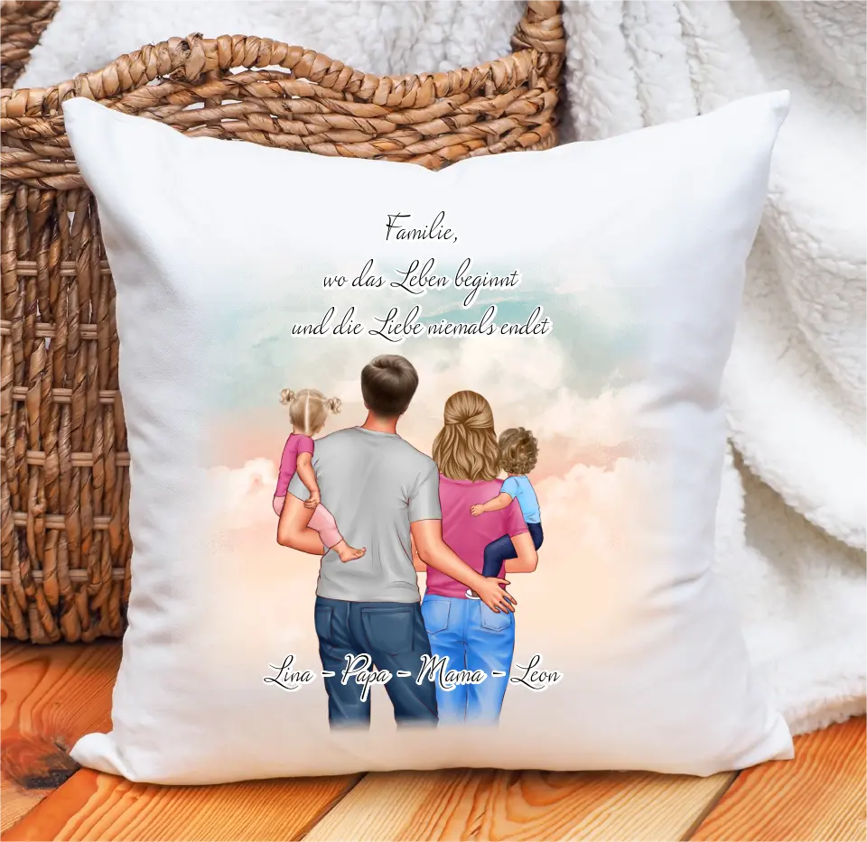 Familie Geschenk Kissen Personalisiert