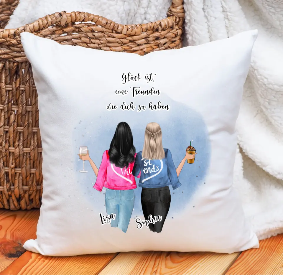 Beste Freundin Geschenk Kissen