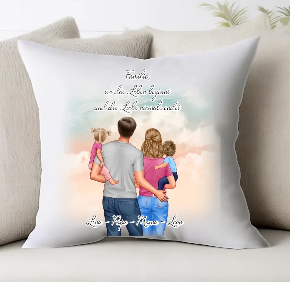 Familie Geschenk Kissen Personalisiert
