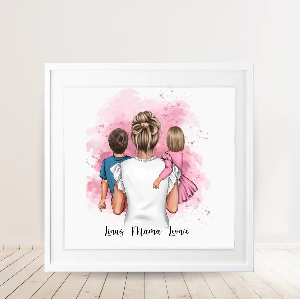 Mama & 1-2 Kinder Poster