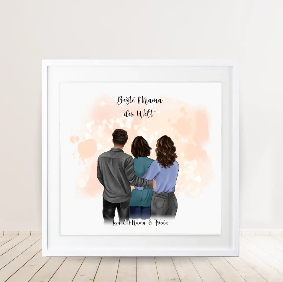 Mama mit Sohn & 1-2 Töchter Poster