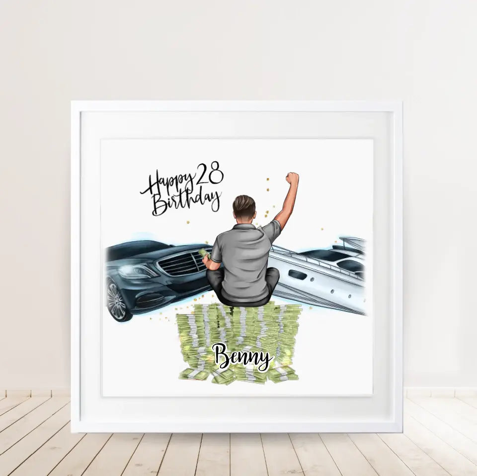Mann Geburtstag Poster Personalisiert