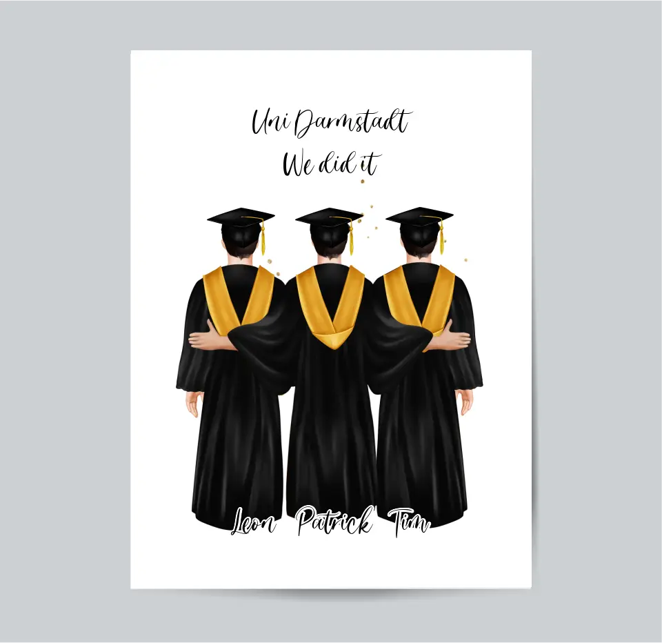 2-4 Freunde Abschluss Poster