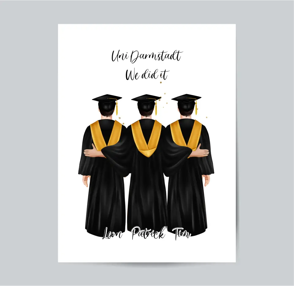2-4 Freunde Abschluss Poster