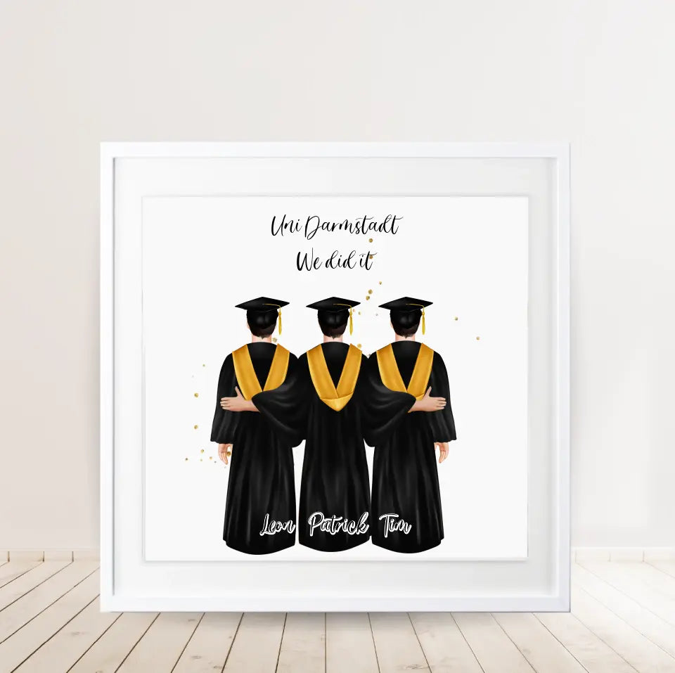 2-4 Freunde Abschluss Poster