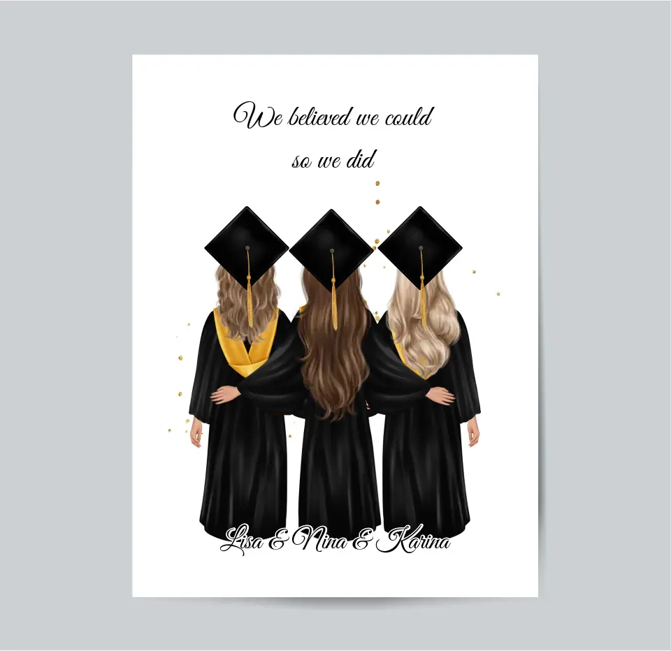 2-4 Freundinnen Abschluss Poster