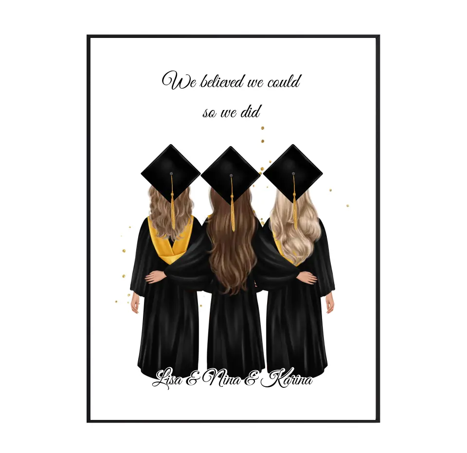 2-4 Freundinnen Abschluss Poster
