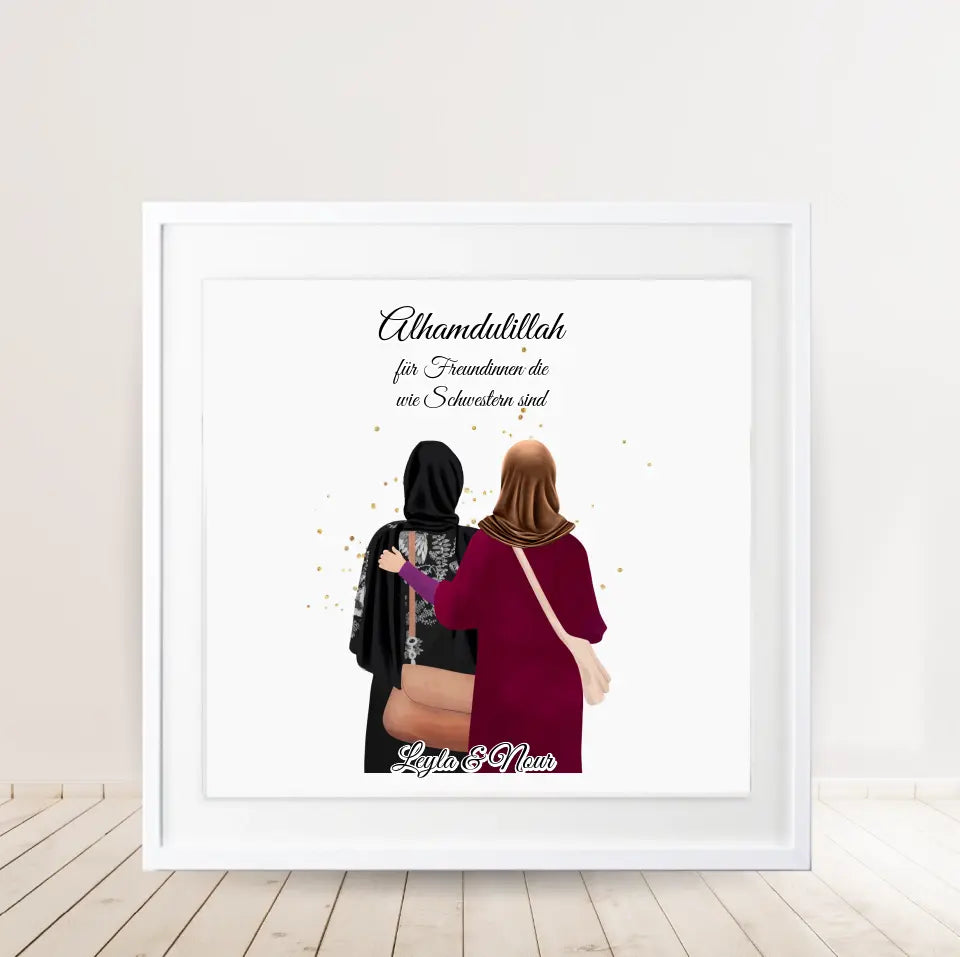 2-4 Muslim Freundinnen Poster