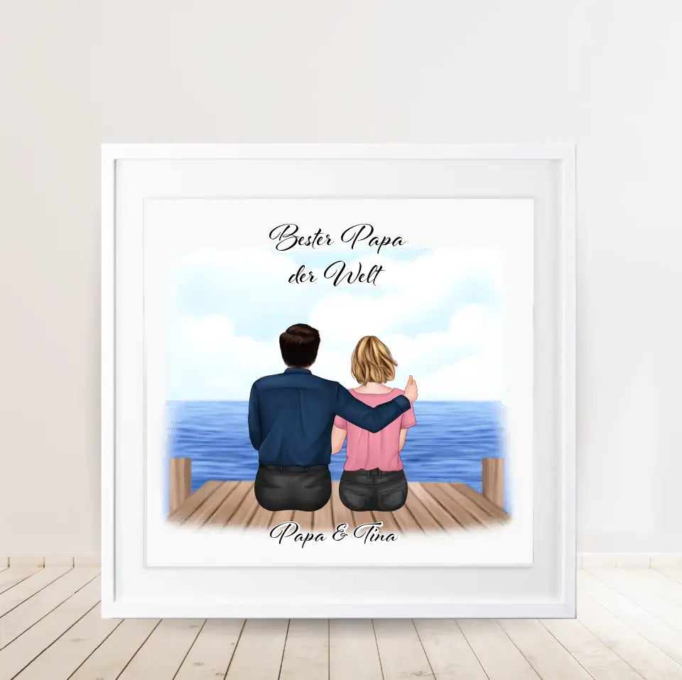 Papa & Tochter Personalisiertes Poster