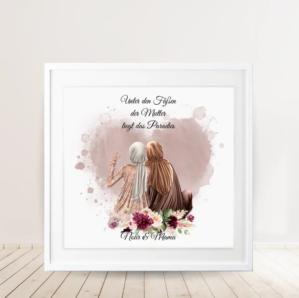 Muslim Mama & 1-3 Töchter Poster