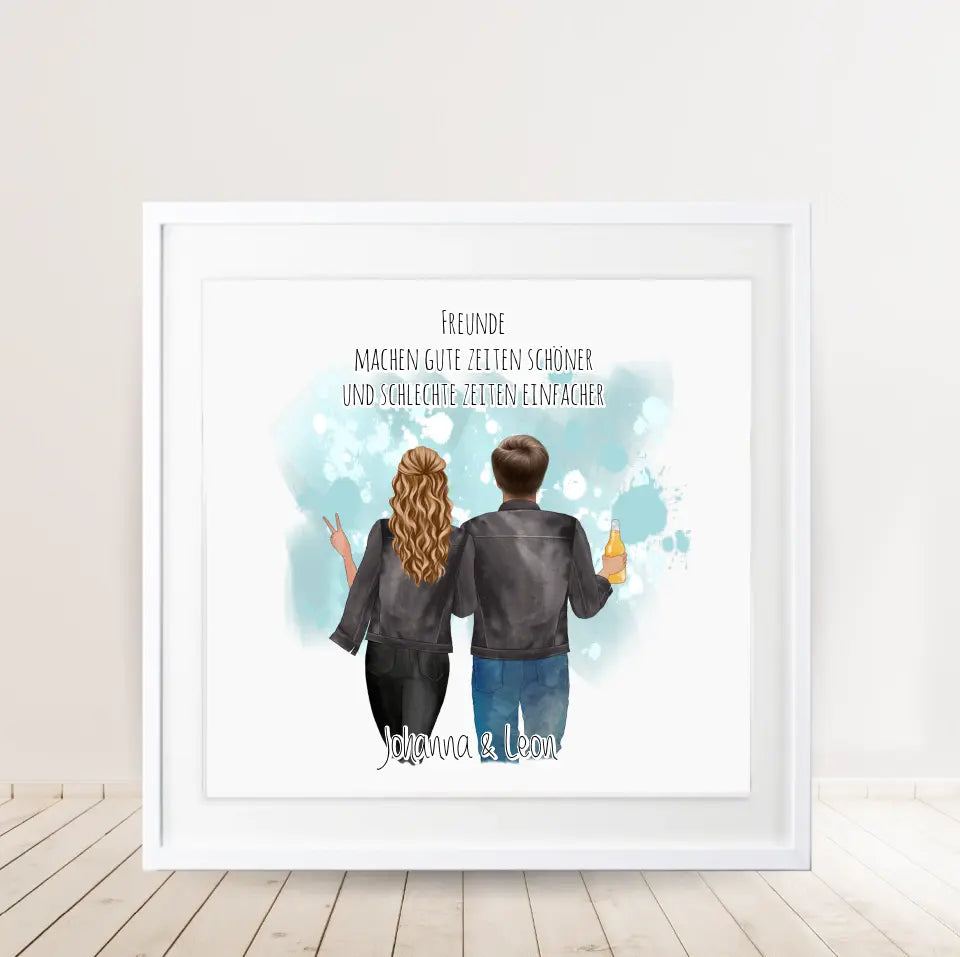 Beste Freunde Geschenkidee Poster