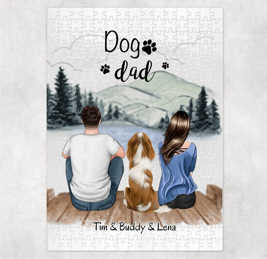 Mann & Frau mit 1-2 Haustieren Puzzle