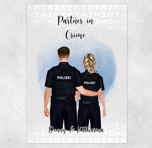 Polizist & Polizistin Geschenk Puzzle