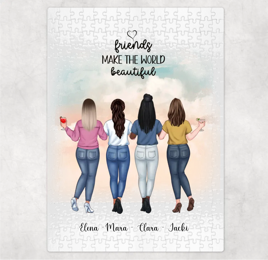 2-4 Freundinnen Personalisiertes Puzzle