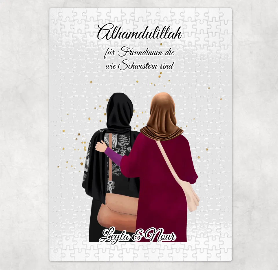 2-4 Muslim Freundinnen Puzzle