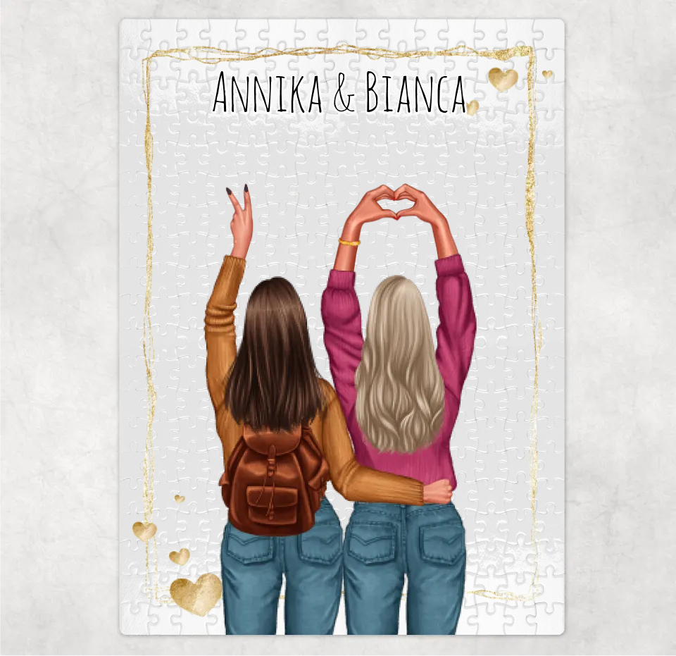Freundinnen Puzzle Geschenkidee