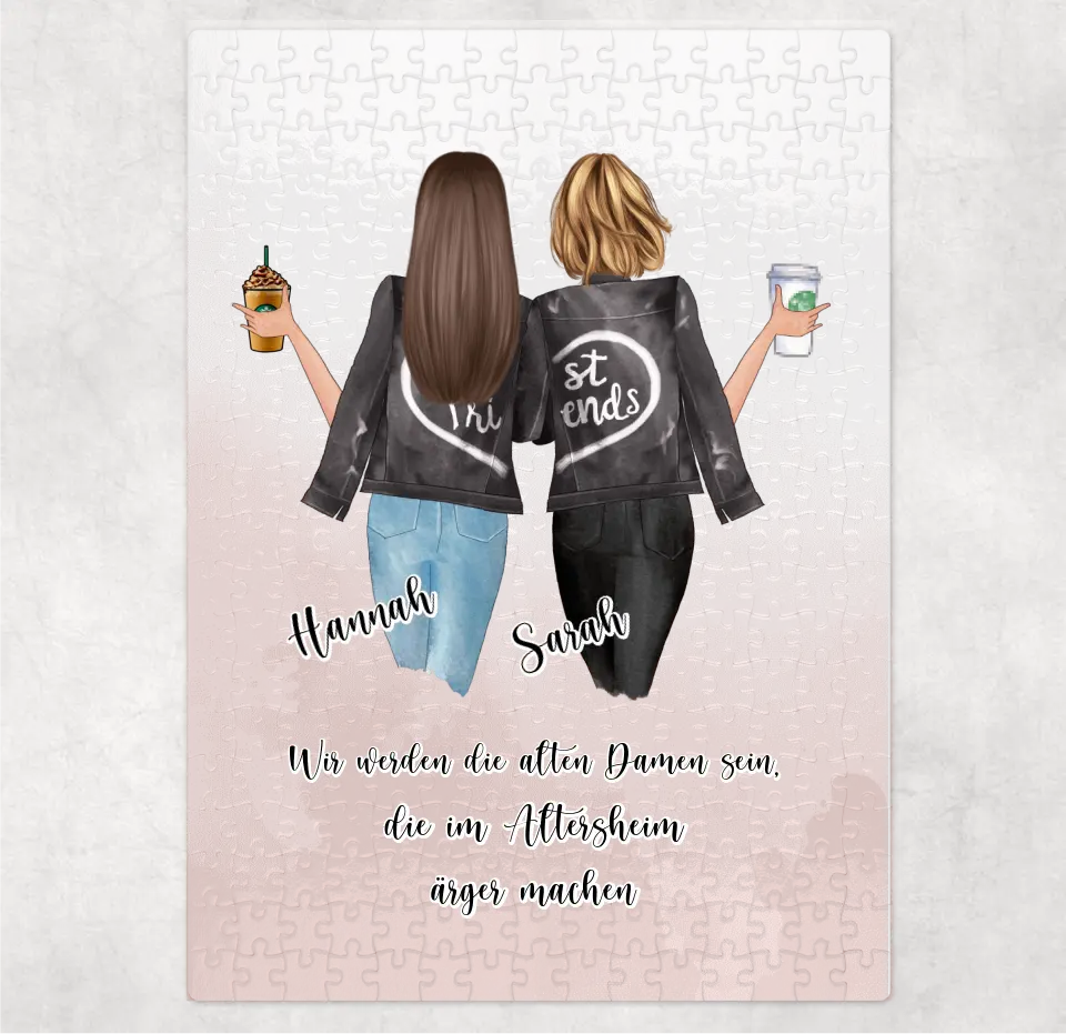 Freundin Puzzle Personalisiert