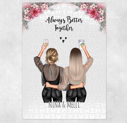 2-3 Beste Freundinnen Puzzle Geschenk