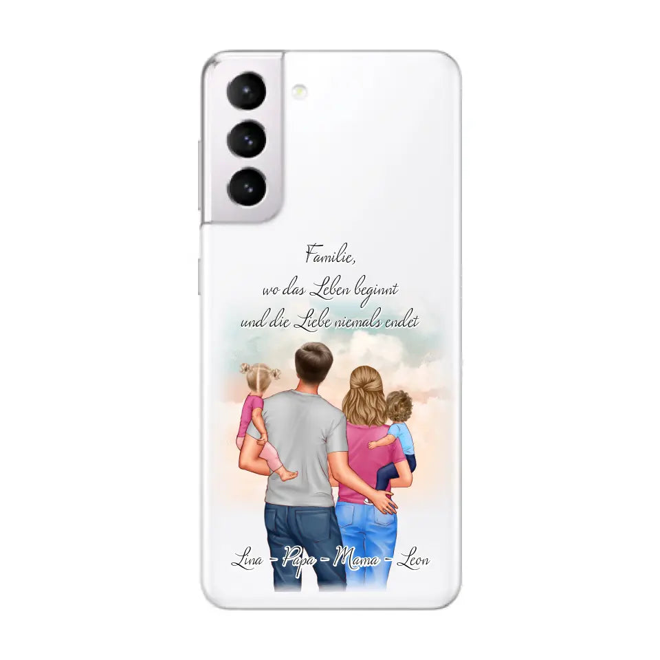Familie 1-2 Kinder Handyhülle
