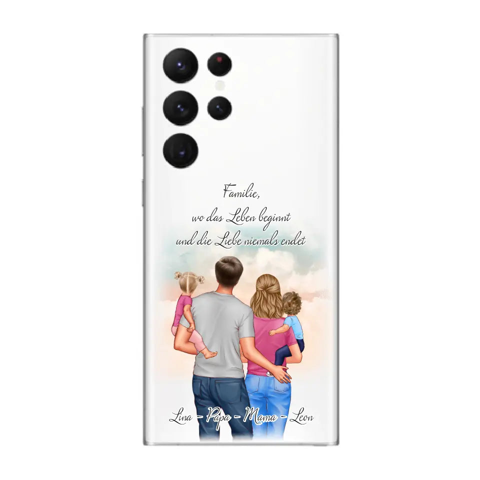 Familie 1-2 Kinder Handyhülle