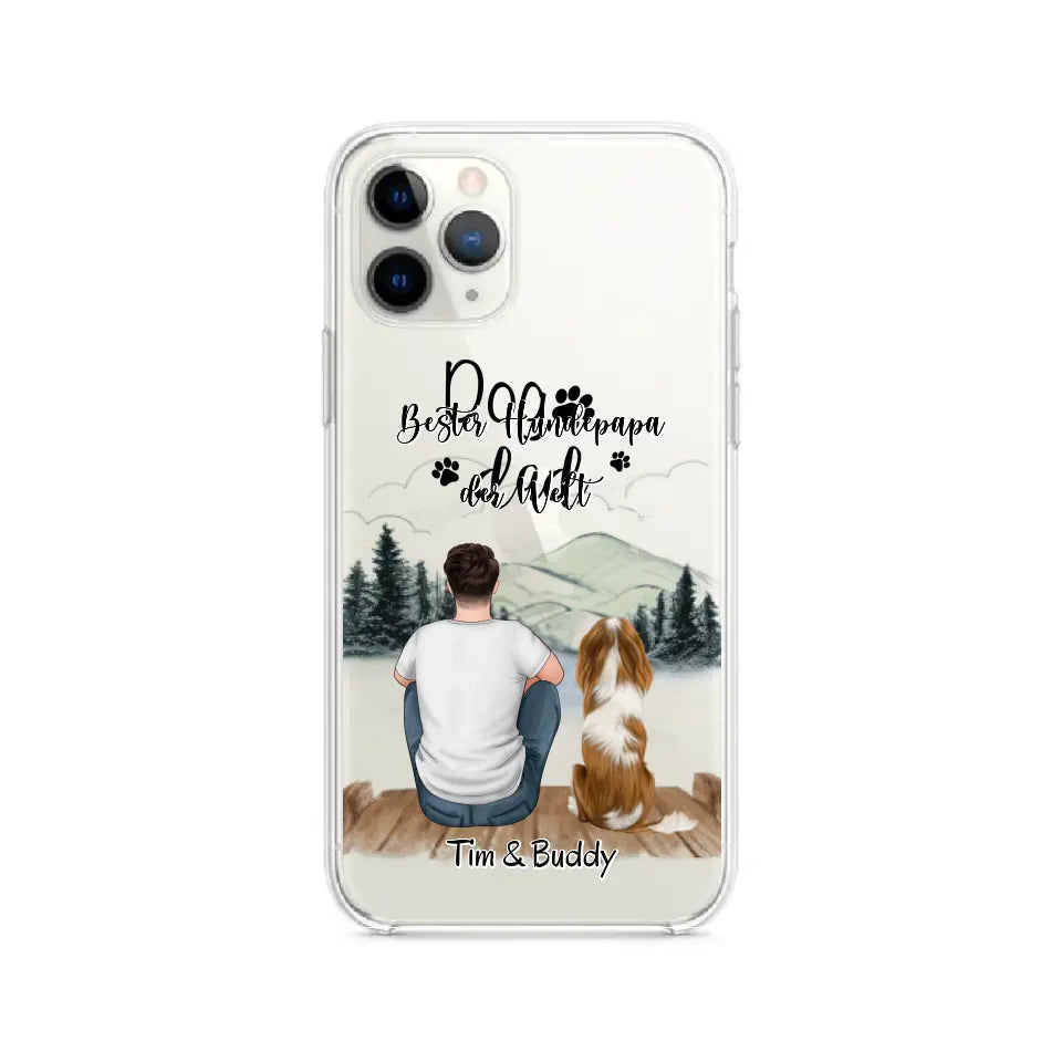 Herrchen/Frauchen mit Haustier (Hund/Katze)Handyhülle