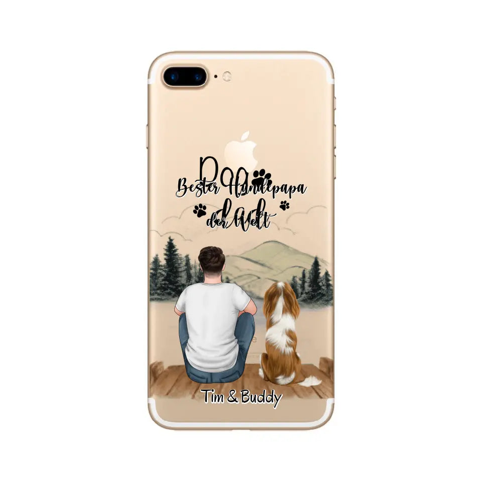 Herrchen/Frauchen mit Haustier (Hund/Katze)Handyhülle