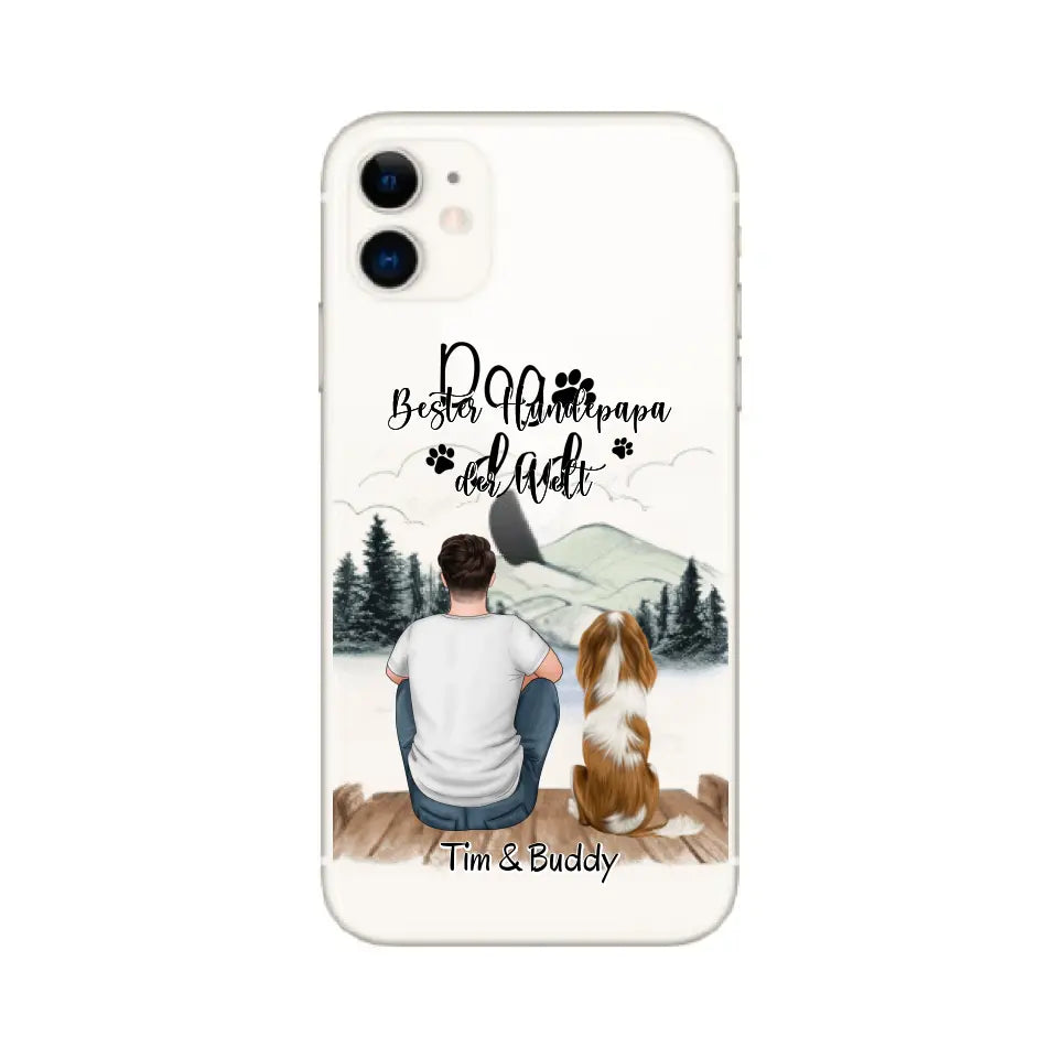 Herrchen/Frauchen mit Haustier (Hund/Katze)Handyhülle