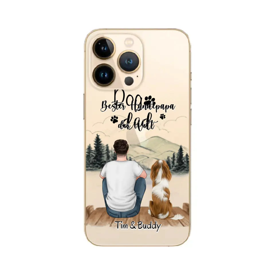 Herrchen/Frauchen mit Haustier (Hund/Katze)Handyhülle
