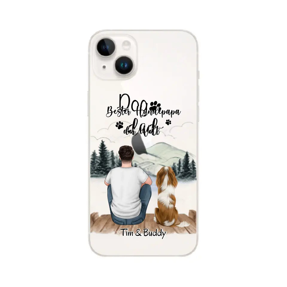 Herrchen/Frauchen mit Haustier (Hund/Katze)Handyhülle