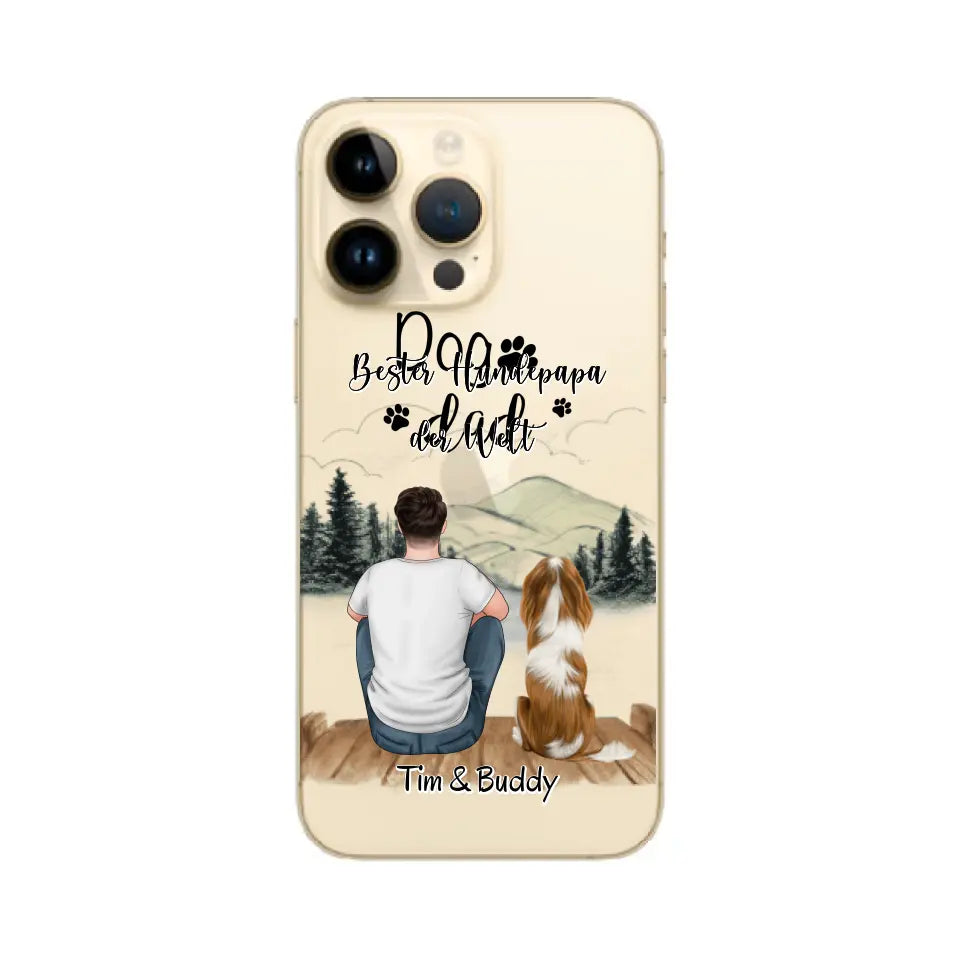 Herrchen/Frauchen mit Haustier (Hund/Katze)Handyhülle