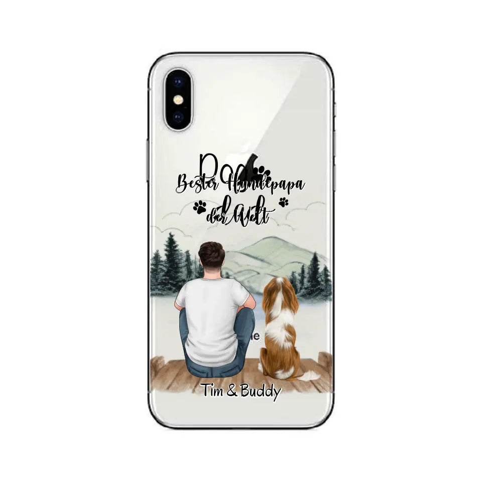 Herrchen/Frauchen mit Haustier (Hund/Katze)Handyhülle