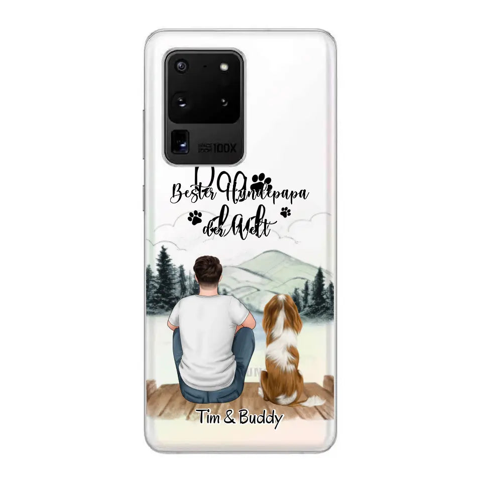 Herrchen/Frauchen mit Haustier (Hund/Katze)Handyhülle