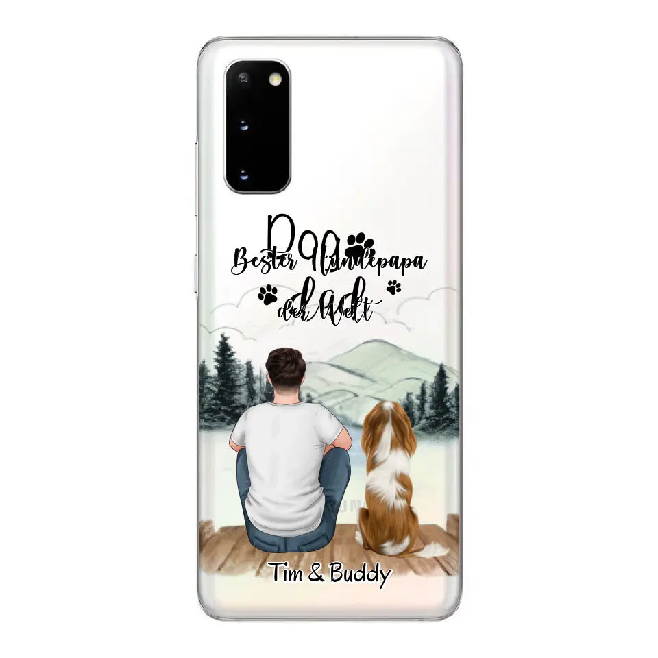 Herrchen/Frauchen mit Haustier (Hund/Katze)Handyhülle