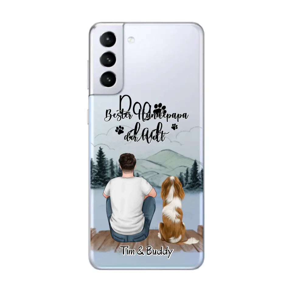 Herrchen/Frauchen mit Haustier (Hund/Katze)Handyhülle
