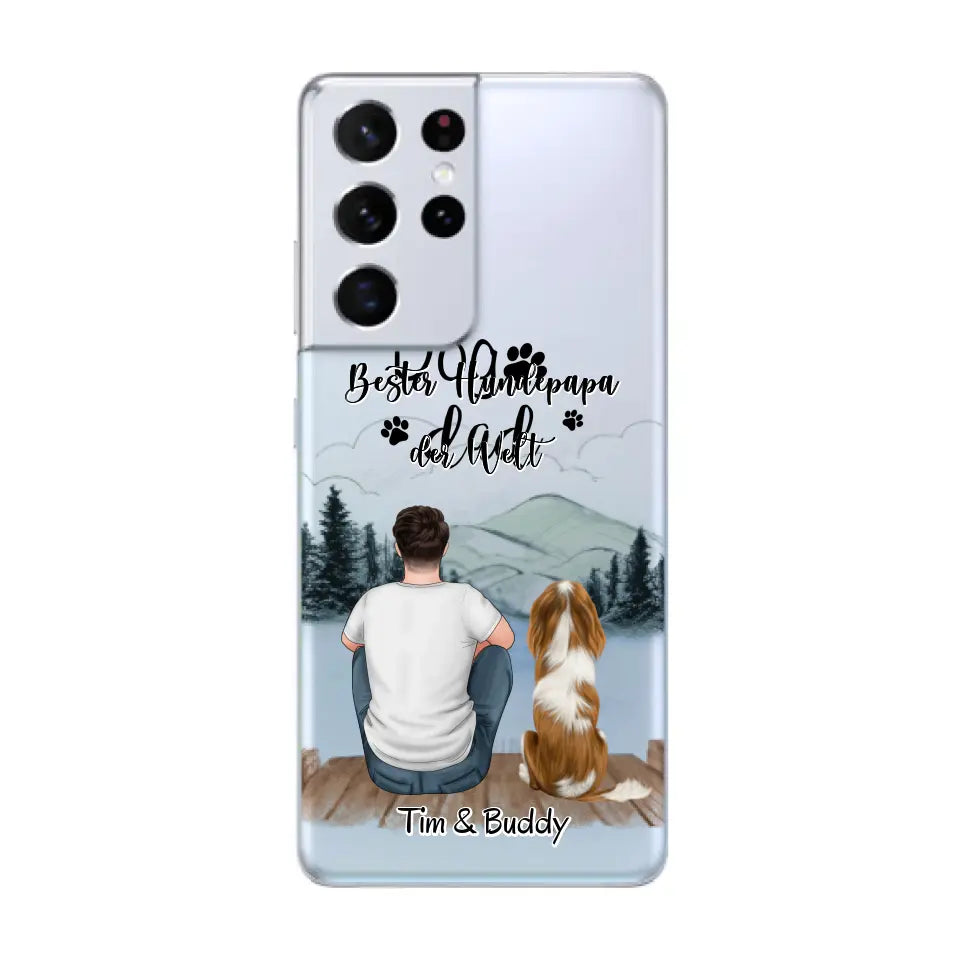Herrchen/Frauchen mit Haustier (Hund/Katze)Handyhülle